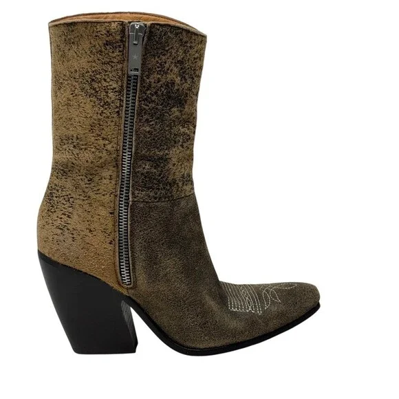 Golden Goose Women Candy Distressed Leather Western Cowboy Boots Brown Size 36 6 - Picture 4 of 14